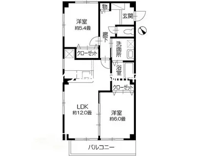 JR宇野線 備前西市駅 徒歩65分 3階建 築18年(2LDK/1階)の間取り写真