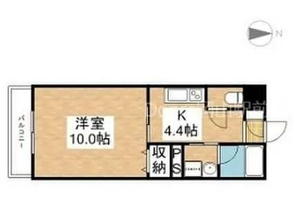 JR山陽本線 岡山駅 徒歩19分 8階建 築20年(1K/5階)の間取り写真