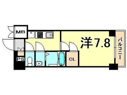 JR東海道・山陽本線 兵庫駅 徒歩7分 5階建 築3年(1K/3階)の間取り写真