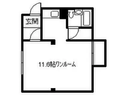 パレス3.25(ワンルーム/1階)の間取り写真