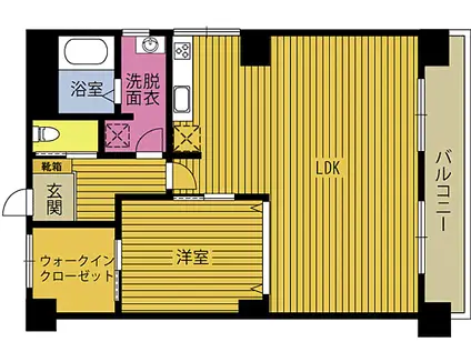 ヴィラ宮崎(1SLDK/2階)の間取り写真