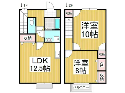 BRANCHE島内(2LDK/1階)の間取り写真