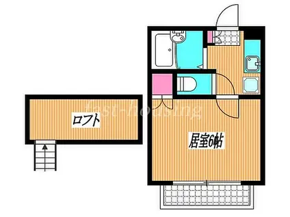 JR中央本線 武蔵小金井駅 徒歩16分 2階建 築30年(1K/2階)の間取り写真