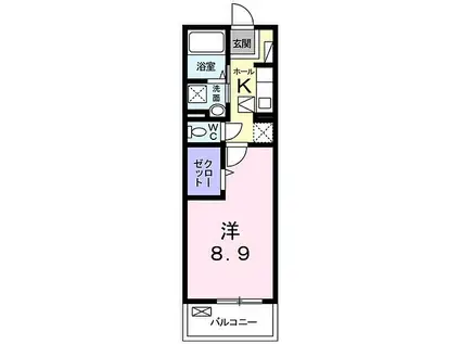 JR和歌山線 岩出駅 徒歩54分 3階建 築13年(1K/1階)の間取り写真