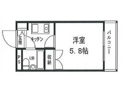 グリーンハイツ南駅前(1K/7階)の間取り写真