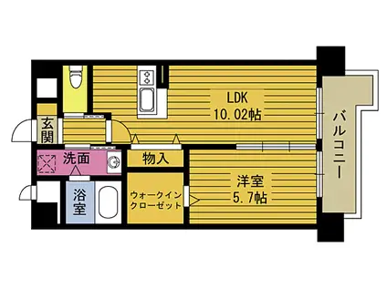 レグルスI(1LDK/5階)の間取り写真