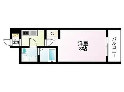 SERENITE江坂四番館(1K/7階)の間取り写真