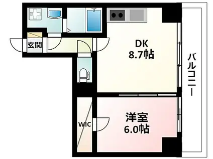SERENITE江坂四番館(1LDK/9階)の間取り写真