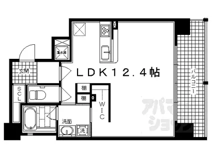 IL ROSSO 堀川六角(1K/11階)の間取り写真