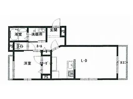 JR山陽本線 魚住駅 徒歩2分 3階建 築6年(1LDK/3階)の間取り写真