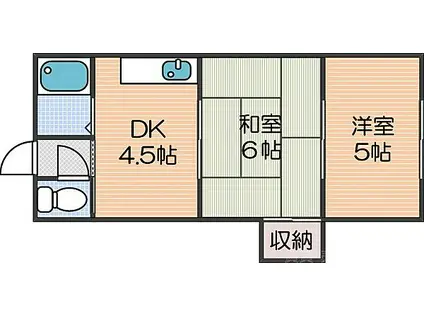 プレスト東加賀屋(3DK/2階)の間取り写真