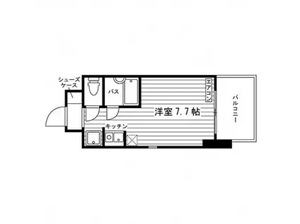 ユニエトワール九大学研都市(ワンルーム/5階)の間取り写真