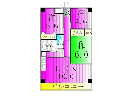 パーソンヒルズ(3LDK/3階)の間取り写真