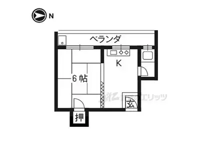 石川ハイツ(1K/3階)の間取り写真