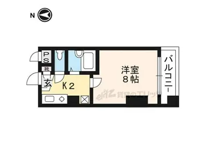 明治館にしきマンション(1K/2階)の間取り写真