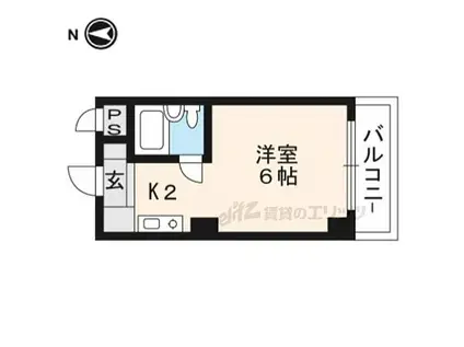 明治館にしきマンション(1K/2階)の間取り写真