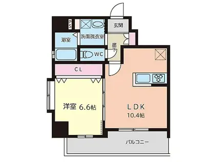 TGボナール浅川台 B棟(1LDK/9階)の間取り写真