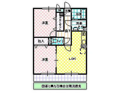 グレースヒルズ II(2LDK/2階)の間取り写真