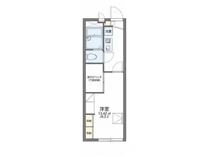 レオパレス愛燦館(1K/2階)の間取り写真