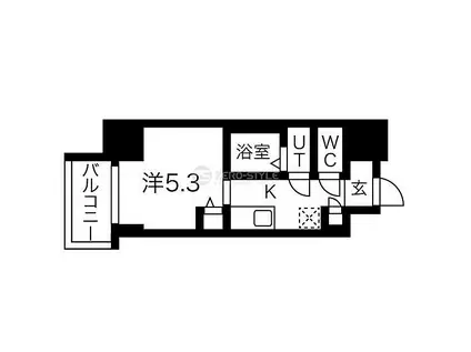 フォーリアライズ昭和南通I(1K/8階)の間取り写真