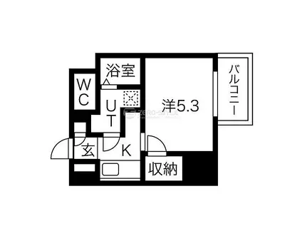 フォーリアライズ昭和南通I(1K/9階)の間取り写真
