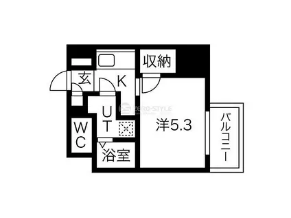 フォーリアライズ昭和南通I(1K/10階)の間取り写真