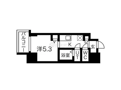 フォーリアライズ昭和南通I(1K/13階)の間取り写真