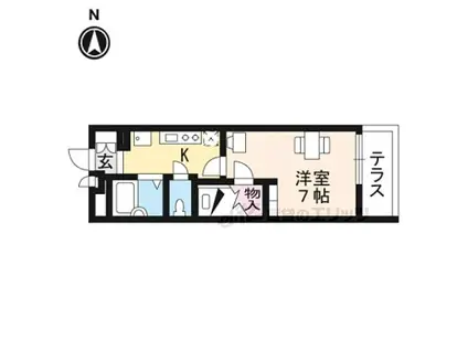 レオパレスコンフォート大津京(1K/4階)の間取り写真