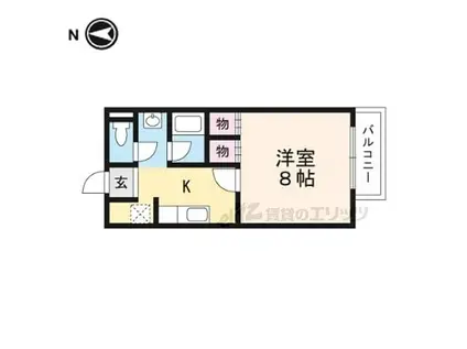 エスポアールSHINJIII(1K/1階)の間取り写真