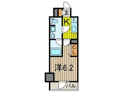 レアライズ西川口(1K/3階)の間取り写真