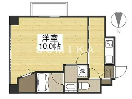 リッツ・ドエル・マンション(1K/8階)の間取り写真