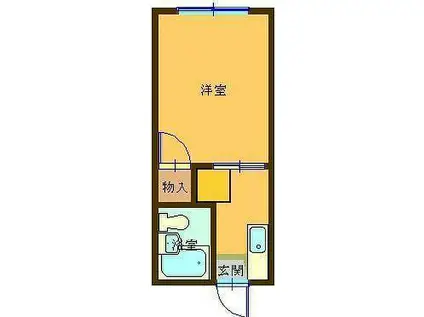 コーポシャレード(1K/1階)の間取り写真