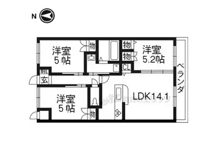 モンブラン(3LDK/2階)の間取り写真