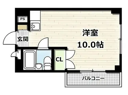 フォーシーズン京田辺(ワンルーム/3階)の間取り写真