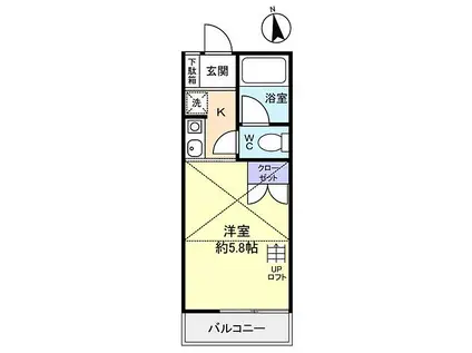 シーブリーズ(1K/2階)の間取り写真