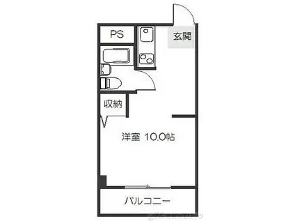 山崎第10マンション(ワンルーム/3階)の間取り写真