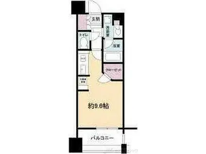 アパートメンツ江坂(ワンルーム/8階)の間取り写真