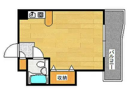 中川ビル(ワンルーム/4階)の間取り写真