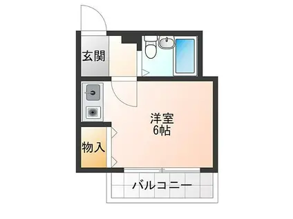 永田マンション(ワンルーム/3階)の間取り写真