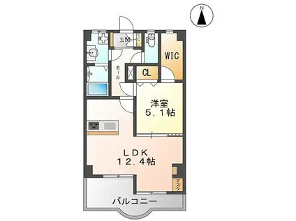 KAIYO CORPO(1LDK/3階)の間取り写真