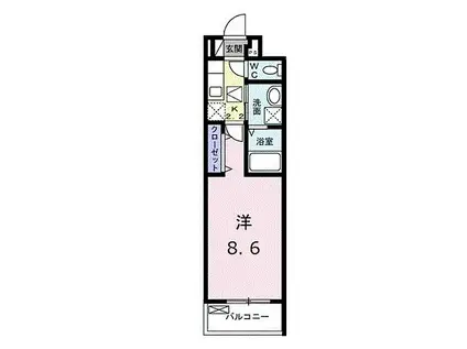 JR可部線 安芸長束駅 徒歩4分 3階建 築1年(1K/1階)の間取り写真