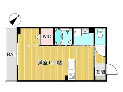 シャーメゾンT.SII(ワンルーム/2階)の間取り写真