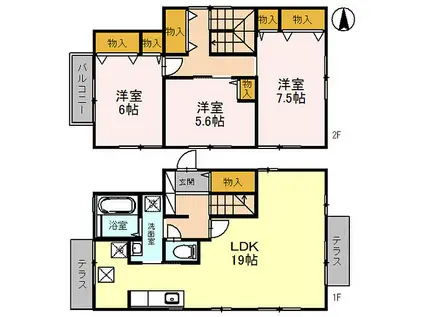 ウィルコート寿(3LDK)の間取り写真