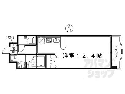 JR東海道・山陽本線 西大路駅 徒歩15分 8階建 築14年(ワンルーム/5階)の間取り写真