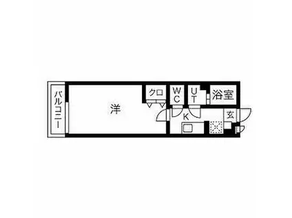 名古屋市営東山線 岩塚駅 徒歩7分 3階建 築5年(1K/3階)の間取り写真
