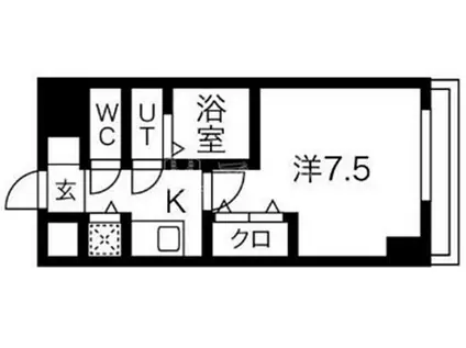 ONE ROOF FLAT FUKUSHIMA(1K/10階)の間取り写真