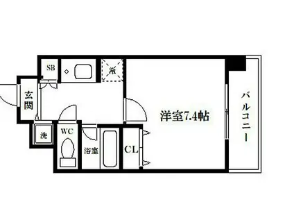 レジュールアッシュ梅田イースト(1K/11階)の間取り写真