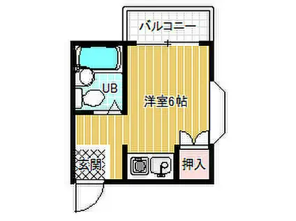 キャピタル古市(ワンルーム/4階)の間取り写真