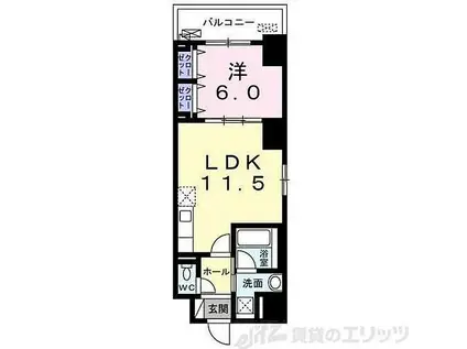 ブリーゼ(1LDK/7階)の間取り写真