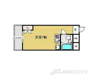 リアライズ江坂(ワンルーム/5階)の間取り写真